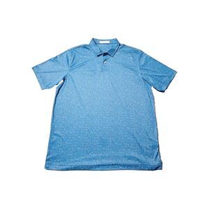 Peter Millar Polo Shirt Mens XL Blue Summer Comfort Jackie Guitar Golf